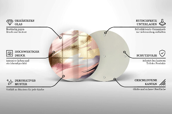 Tagliere in vetro temperato Macchie pastello