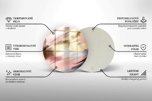 Tagliere in vetro temperato Macchie pastello