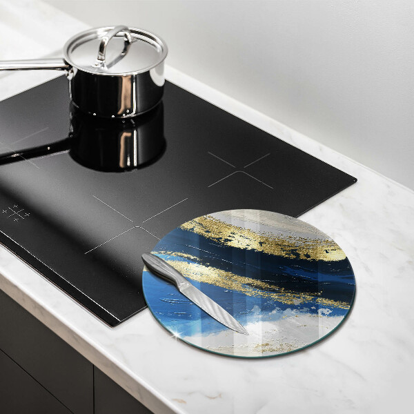 Tagliere in vetro temperato Texture con oro