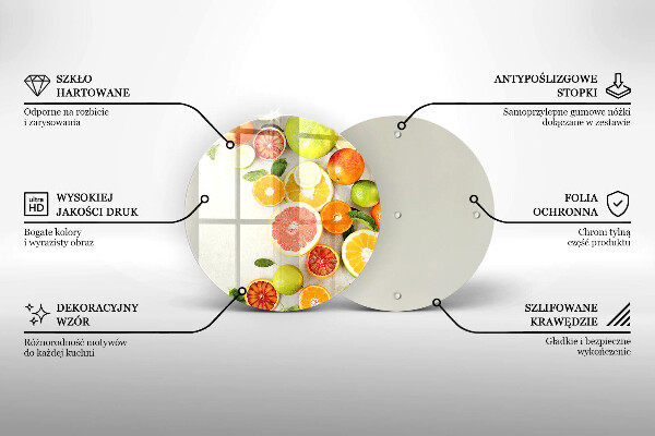 Tagliere in vetro temperato Agrumi
