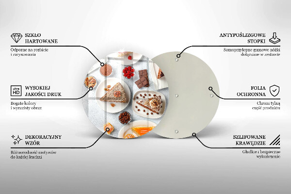 Tagliere in vetro temperato La dolcezza della torta