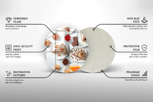 Tagliere in vetro temperato La dolcezza della torta