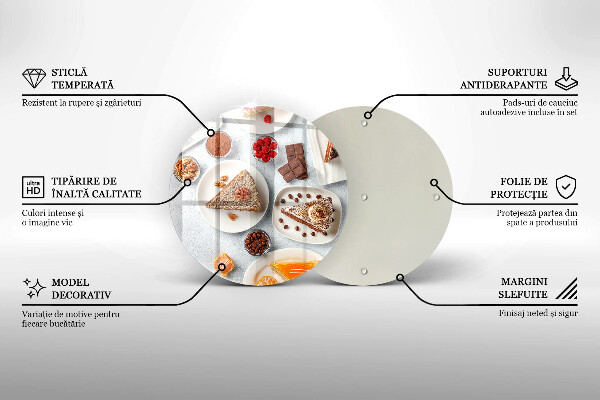 Tagliere in vetro temperato La dolcezza della torta