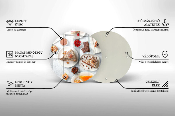 Tagliere in vetro temperato La dolcezza della torta