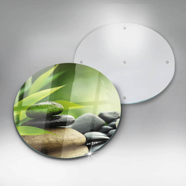 Tagliere in vetro temperato Pietre di bambù Zen