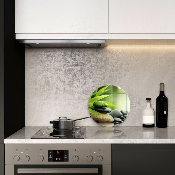 Tagliere in vetro temperato Pietre di bambù Zen