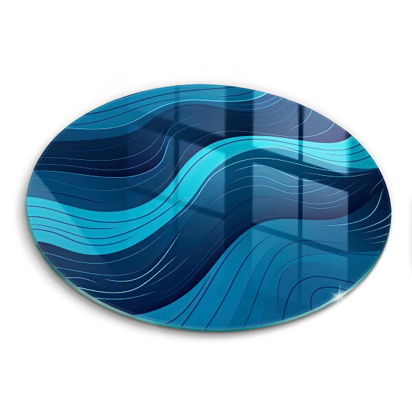 Tagliere in vetro temperato Onde astratte