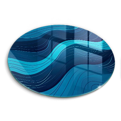 Tagliere in vetro temperato Onde astratte