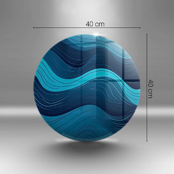 Tagliere in vetro temperato Onde astratte