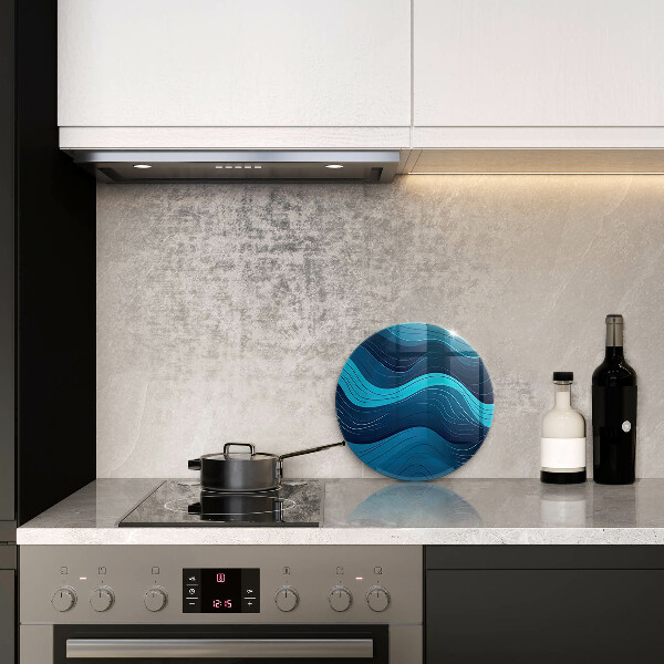 Tagliere in vetro temperato Onde astratte