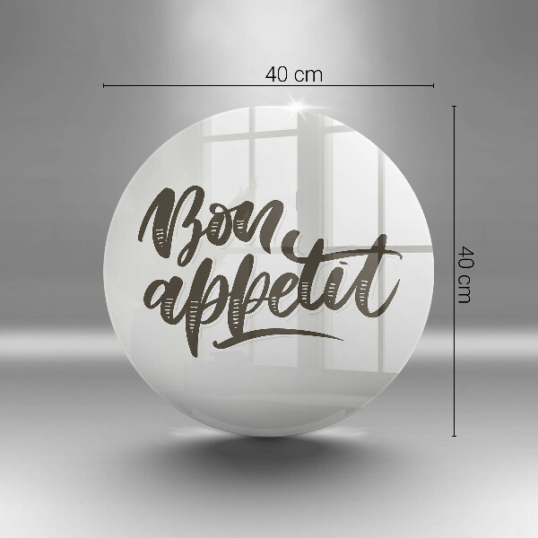 Tagliere in vetro temperato Iscrizione Bon Appetit