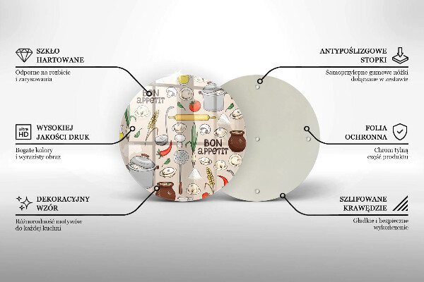 Tagliere in vetro temperato Illustrazione della cucina