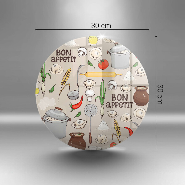 Tagliere in vetro temperato Illustrazione della cucina