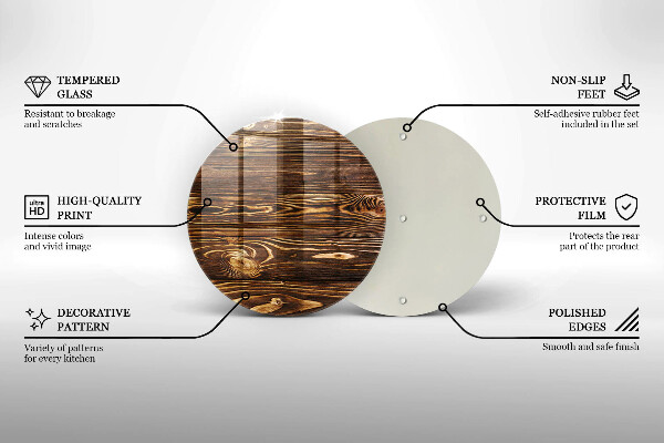 Tagliere in vetro temperato Struttura del legno