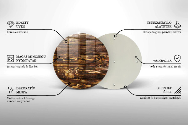 Tagliere in vetro temperato Struttura del legno