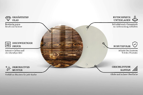 Tagliere in vetro temperato Struttura del legno