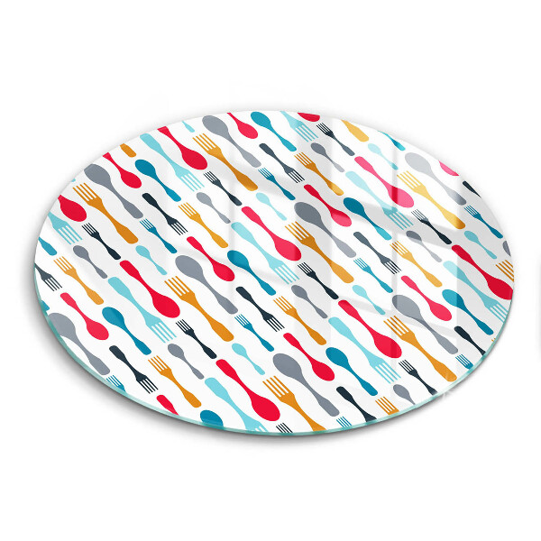 Tagliere in vetro temperato Illustrazione del cucchiaio
