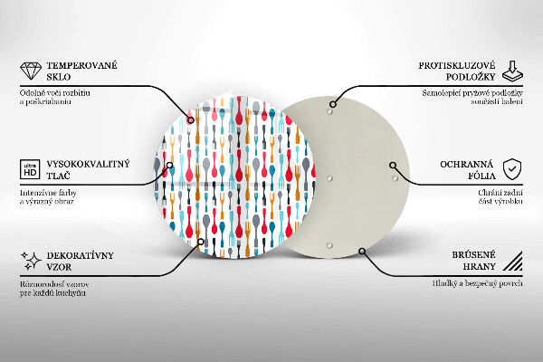 Tagliere in vetro temperato Illustrazione del cucchiaio
