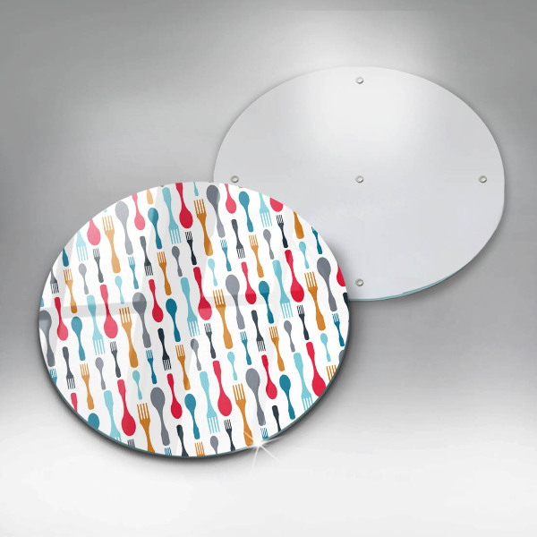 Tagliere in vetro temperato Illustrazione del cucchiaio