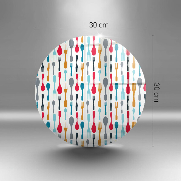 Tagliere in vetro temperato Illustrazione del cucchiaio