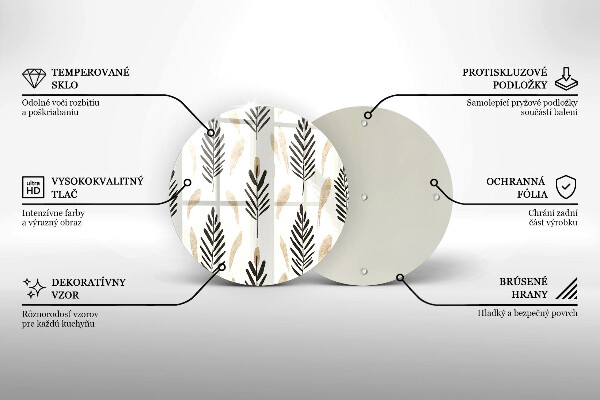 Tagliere in vetro temperato Piante bohémien