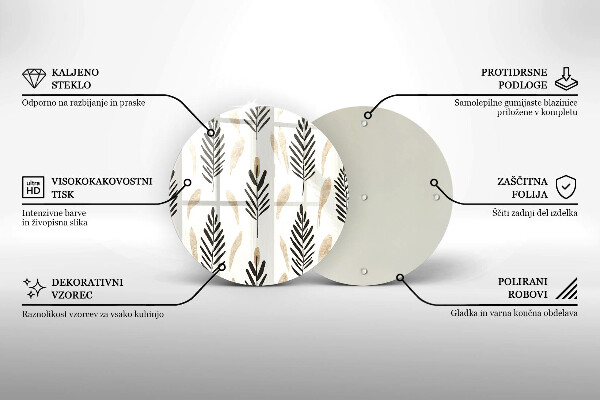 Tagliere in vetro temperato Piante bohémien