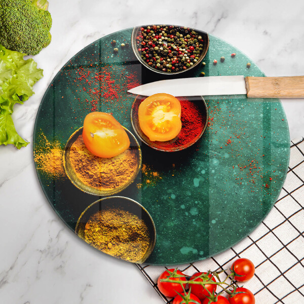 Tagliere in vetro temperato Spezie orientali