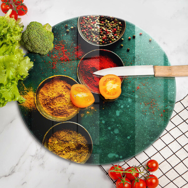 Tagliere in vetro temperato Spezie orientali