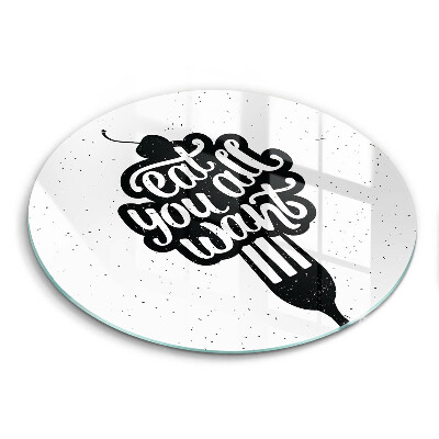 Tagliere in vetro temperato Eat all you want