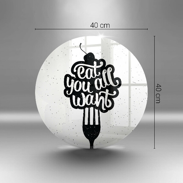 Tagliere in vetro temperato Eat all you want