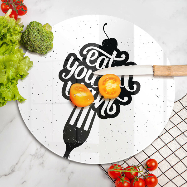 Tagliere in vetro temperato Eat all you want