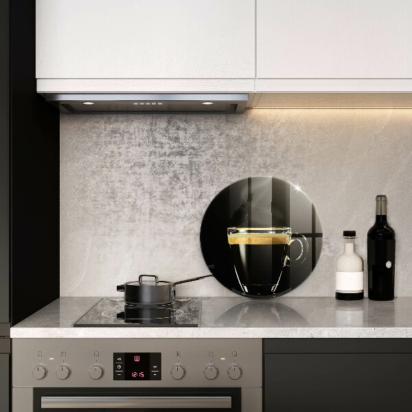 Tagliere in vetro temperato Un bicchiere di caffè nero