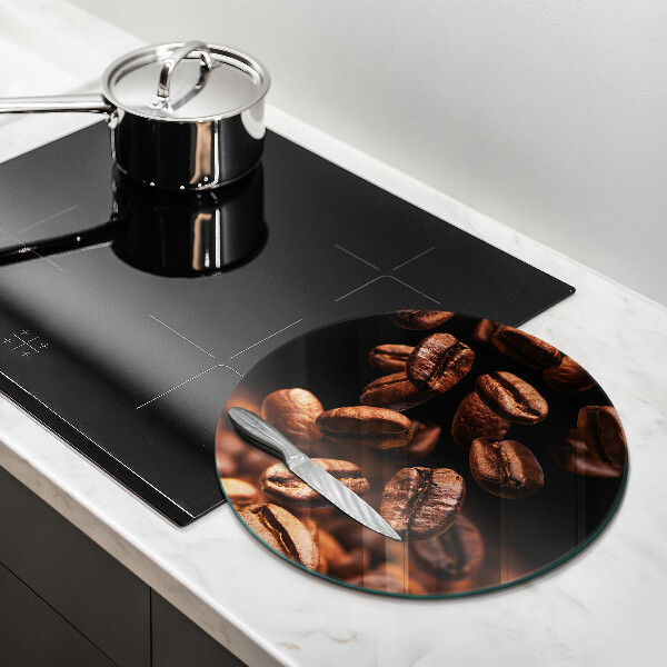 Tagliere in vetro temperato Chicchi di caffè marroni
