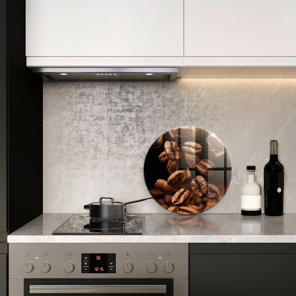 Tagliere in vetro temperato Chicchi di caffè marroni