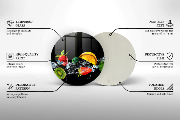 Tagliere in vetro temperato Frutta in acqua