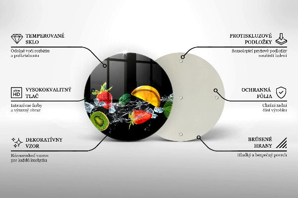 Tagliere in vetro temperato Frutta in acqua