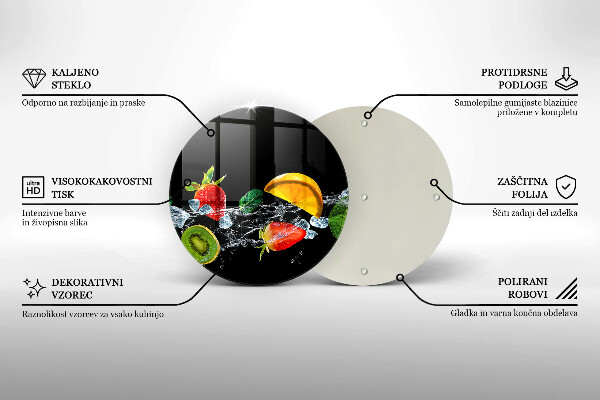 Tagliere in vetro temperato Frutta in acqua