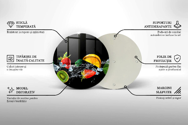 Tagliere in vetro temperato Frutta in acqua