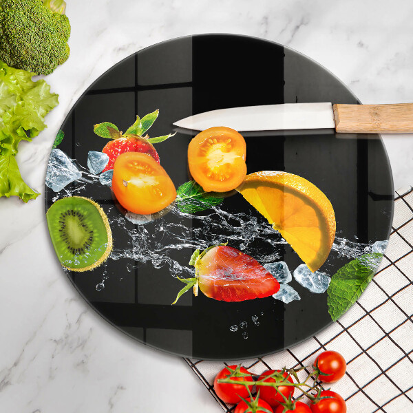 Tagliere in vetro temperato Frutta in acqua