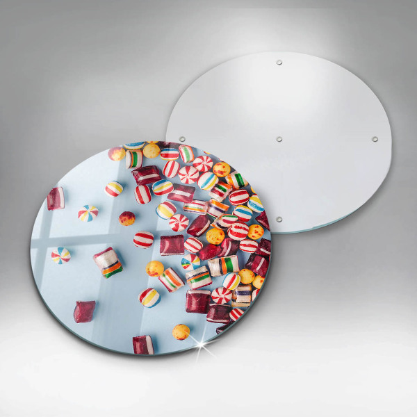 Tagliere in vetro temperato Caramelle colorate