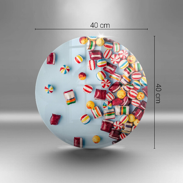 Tagliere in vetro temperato Caramelle colorate