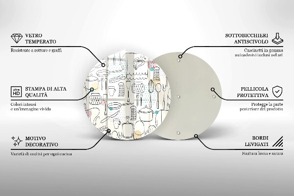 Tagliere in vetro temperato Accessori per la cucina