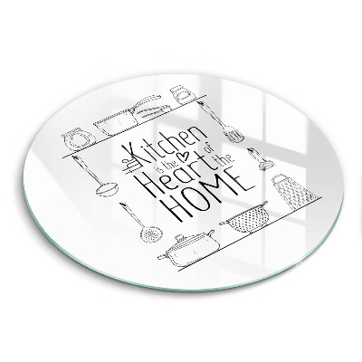 Tagliere in vetro temperato Iscrizione frase