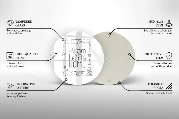 Tagliere in vetro temperato Iscrizione frase