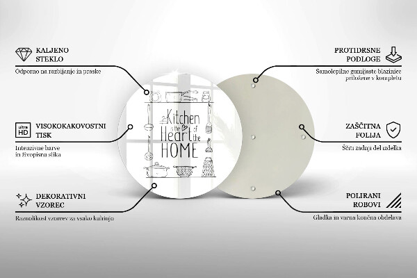 Tagliere in vetro temperato Iscrizione frase