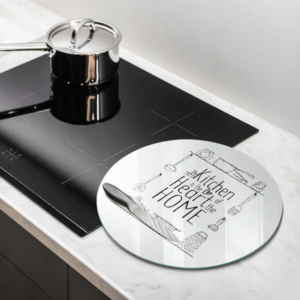 Tagliere in vetro temperato Iscrizione frase