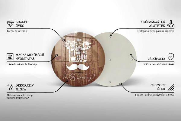 Tagliere in vetro temperato I like cooking