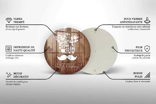 Tagliere in vetro temperato I like cooking