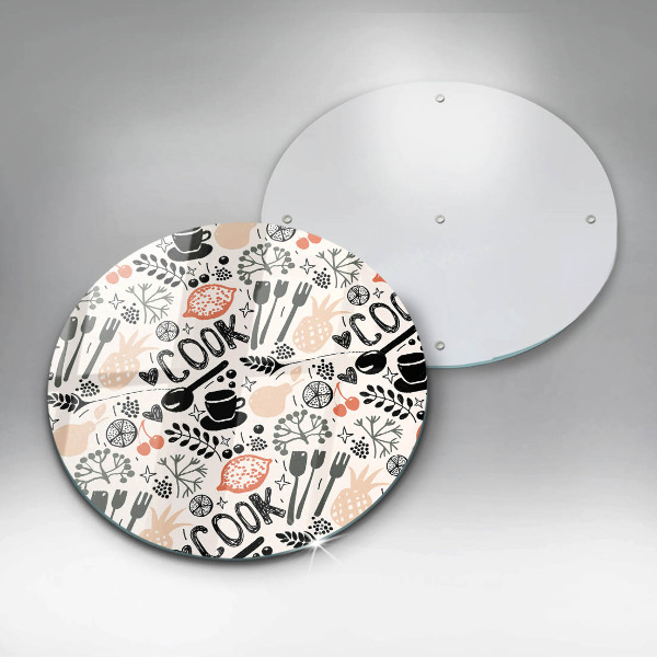 Tagliere in vetro temperato Motivo della cucina dei cartoni animati