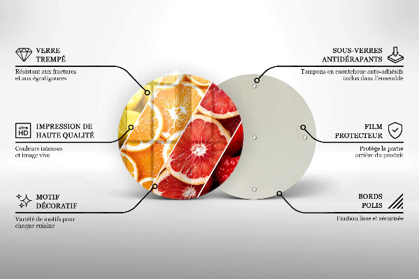 Tagliere in vetro temperato Frutti colorati